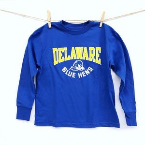 NWT University of Delaware Blue Hens Kids Size 7-8 long sleeve
